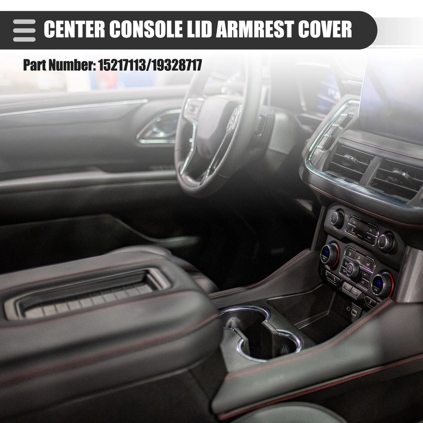 Center Console Lid Armrest Cover for Chevy Silverado 1500 (2007-2013)