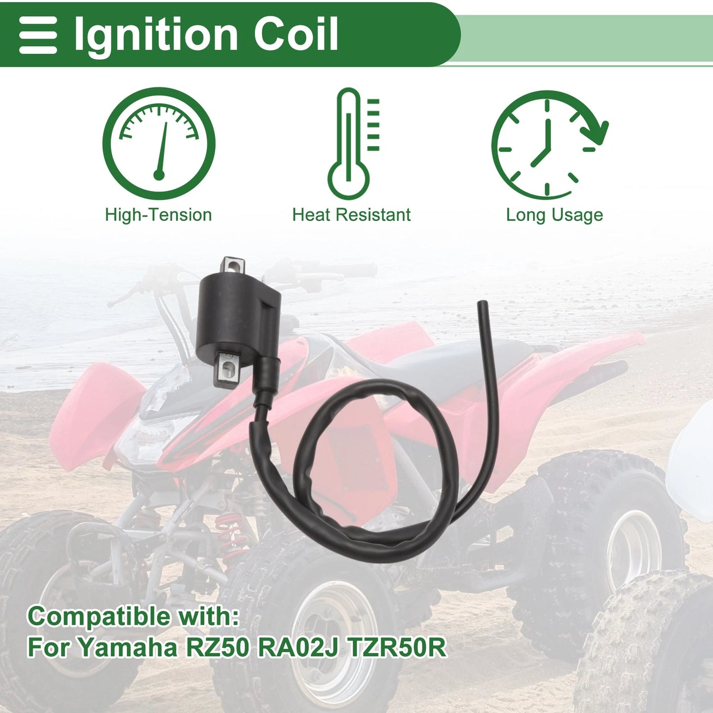Ignition Coil ABS Metal 1 x for Yamaha RZ50 RA02J TZR50R