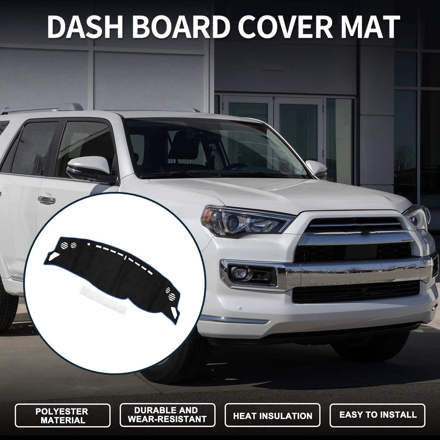 Dashboard Cover Mat for Toyota 86 ZN6 2012 Sun Protector Pad Black Blue