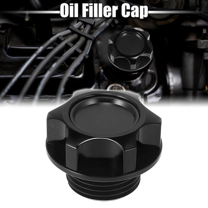 Gas Engine Oil Filler Cap Cover Black Aluminum Alloy for Toyota Reiz