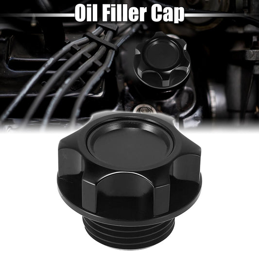 Gas Engine Oil Filler Cap Cover Black Aluminum Alloy for Toyota Reiz