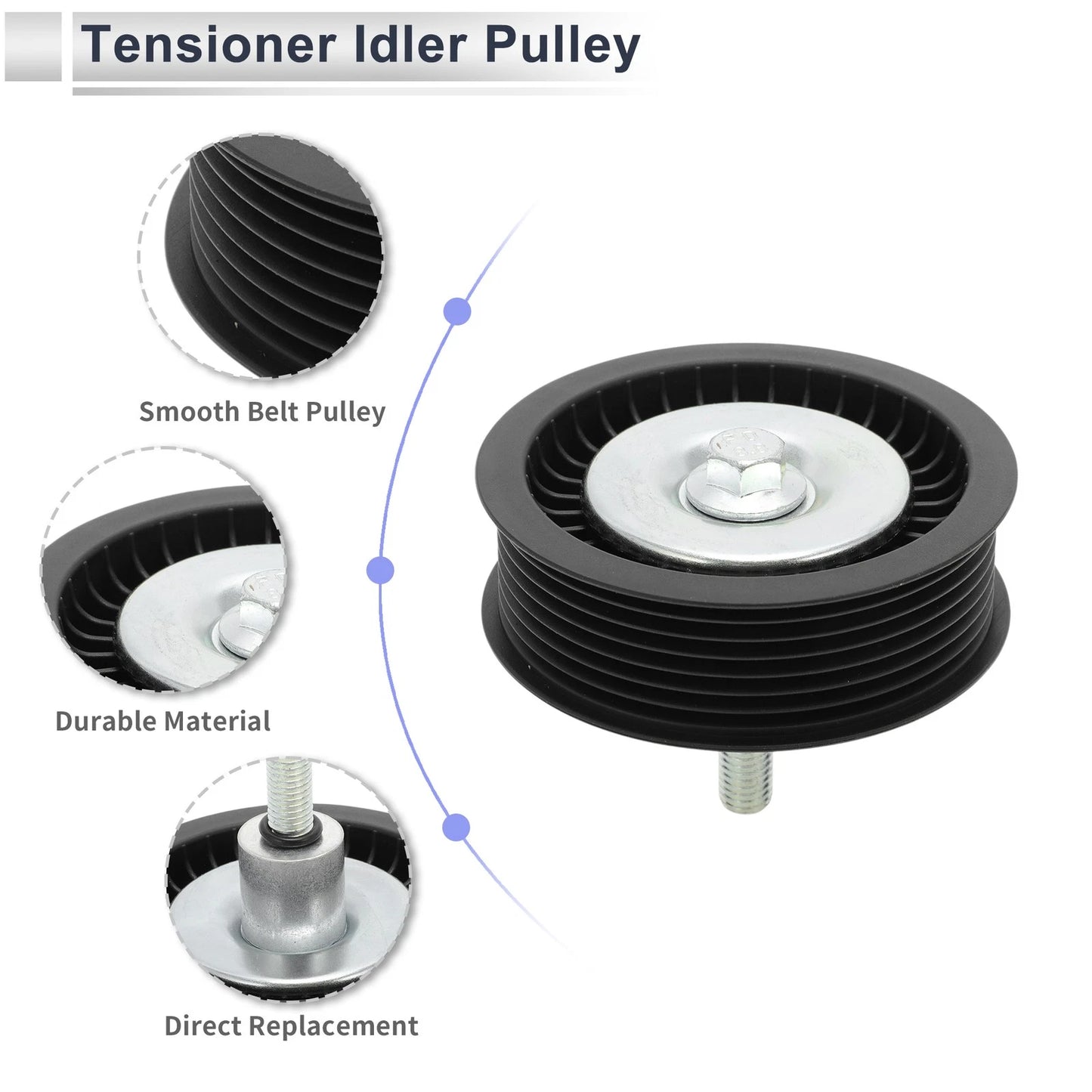 Drive Belt Idler Pulley for Ford Ranger (2011-2017) 1 x Pulley