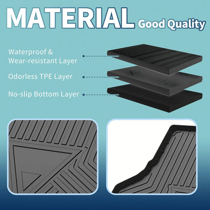Flat Face Cargo Liner Rear Trunk Mat for Ford Mustang (2015-2022) 1 x TPE