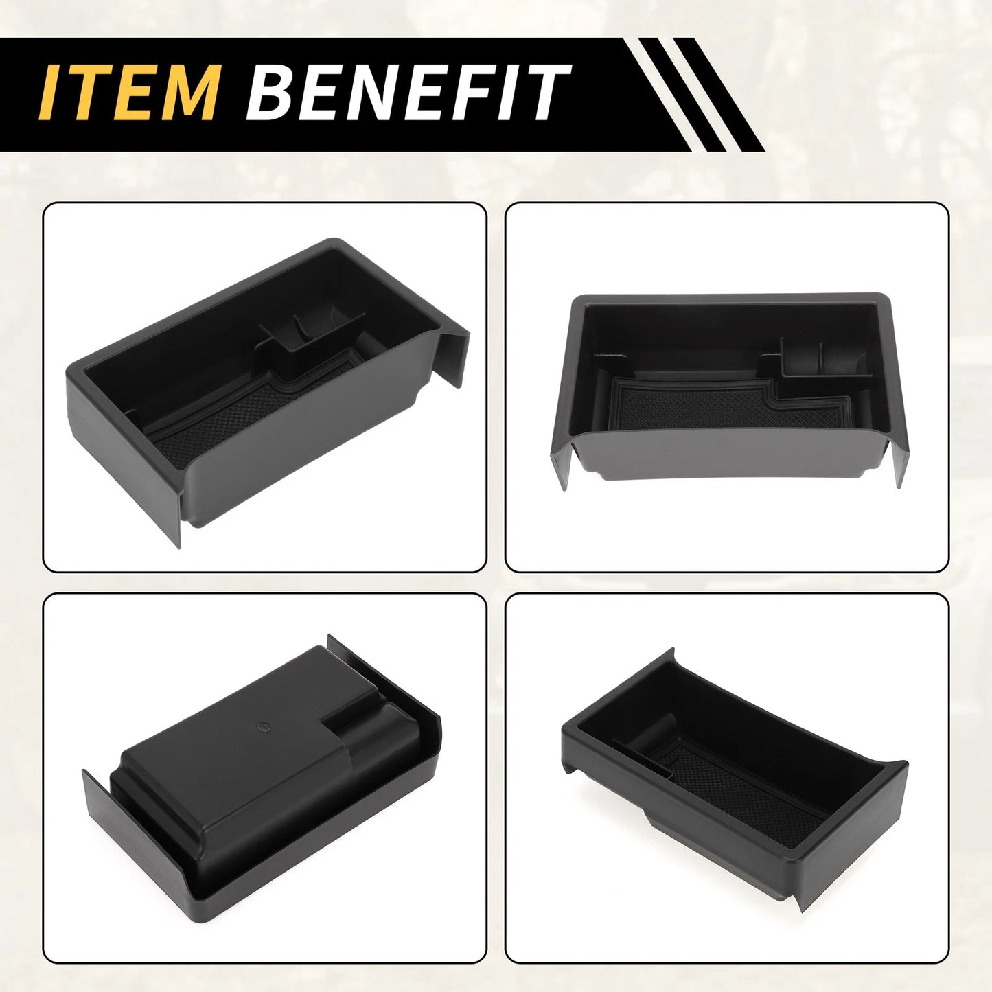 Center Console Organizer Insert Tray for Ford Maverick (2022-2024) Black