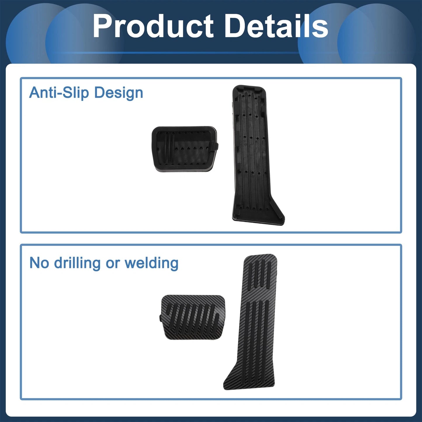 Automatic Foot Accelerator Pedal Covers for Mazda CX-5 (2013-2021) Black