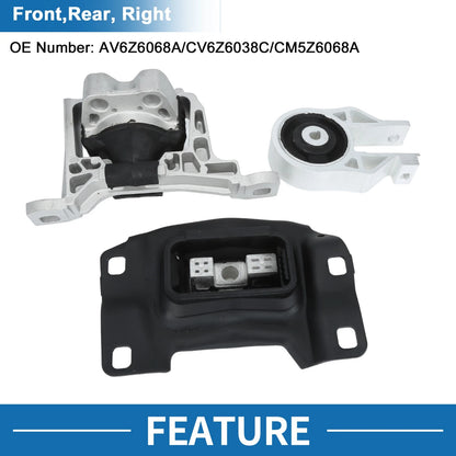 Engine Motor Trans Mount Set for Ford Escape 1.6L 2.0L 2.5L (2013-2016)