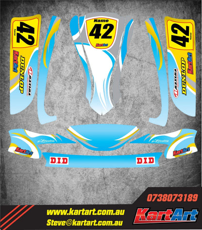 Custom KART ART Sticker Kit for Arrow X1 Junior (Whirlpool Style)
