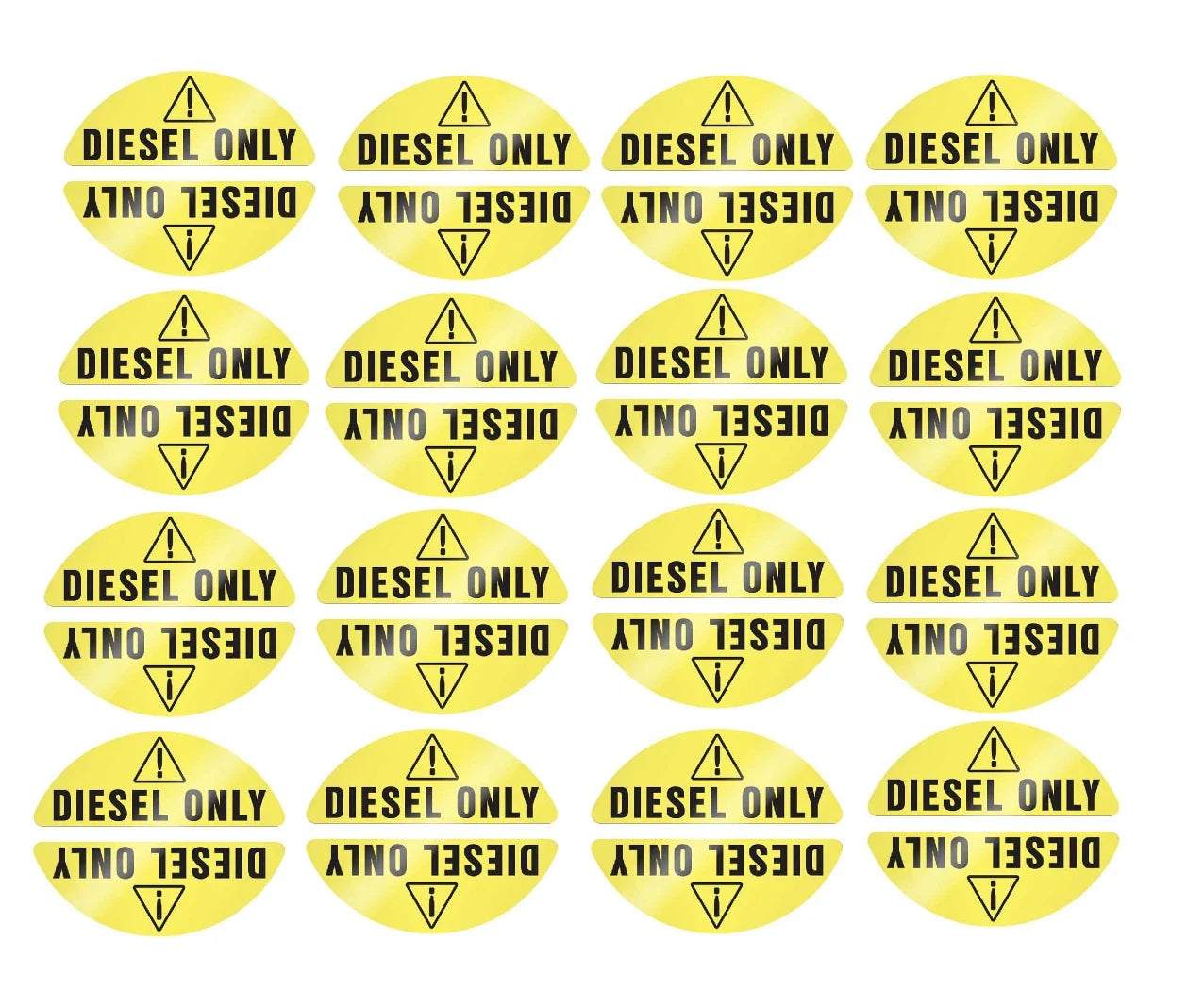 Diesel Only Yellow Sticker Door Gasoline Decal for Truck Tank Car