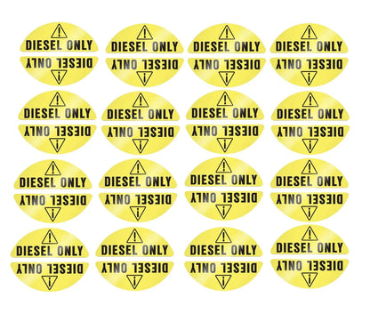 Diesel Only Yellow Sticker Door Gasoline Decal for Truck Tank Car