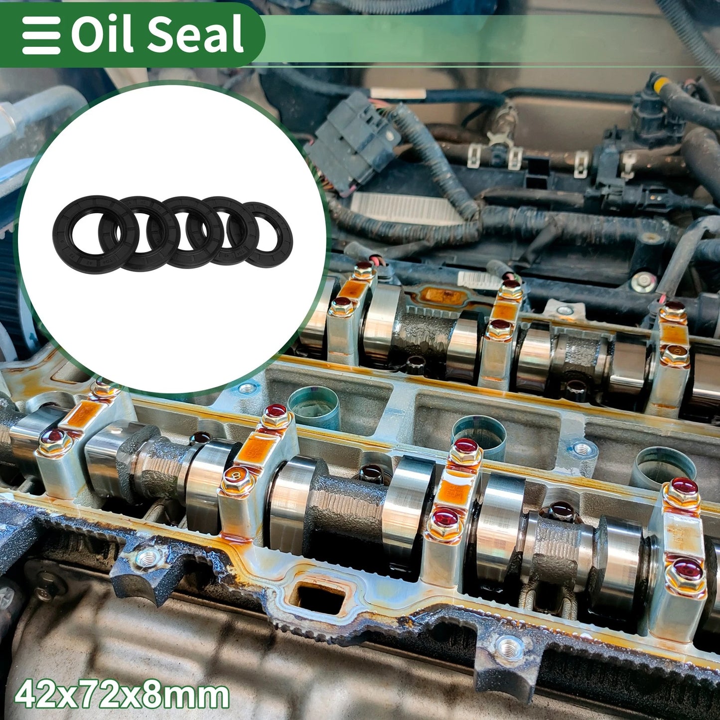 Oil Seal / 42x72x8mm / Rotary Shaft Seal NBR Rubber for Make Model