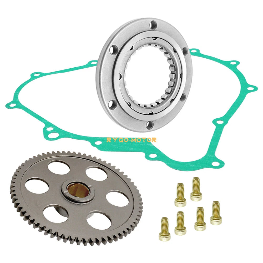 Starter Clutch One Way Gear Bearing & Gasket for Yamaha Kodiak 400 450 ATV