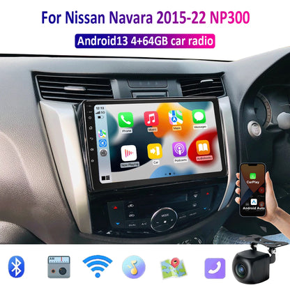 Apple Carplay Android Auto Head Unit Radio for Nissan Navara (2015-2022)