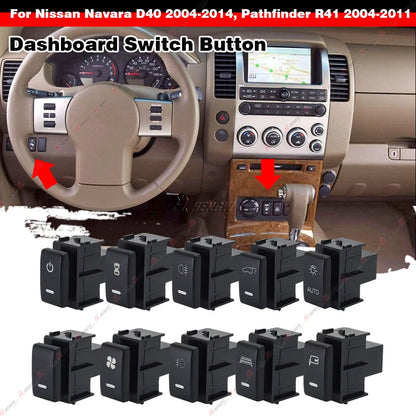 Amber Dashboard Control Switch Button for Nissan Patrol Titan Pathfinder Navara