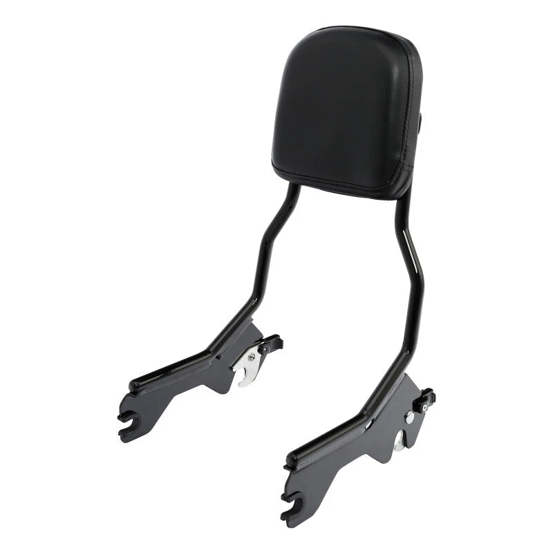Black Sissy Bar Backrest Pad for Harley Softail Low Rider FXLR FLSB (2018-2025)