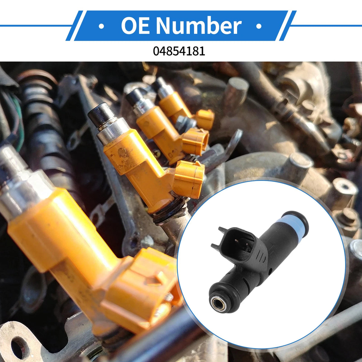 Fuel Injector No.04854181 for Jeep Wrangler 4.0L (1999-2004)