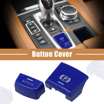 1 Set Auto H Button P Button Cover for BMW Blue
