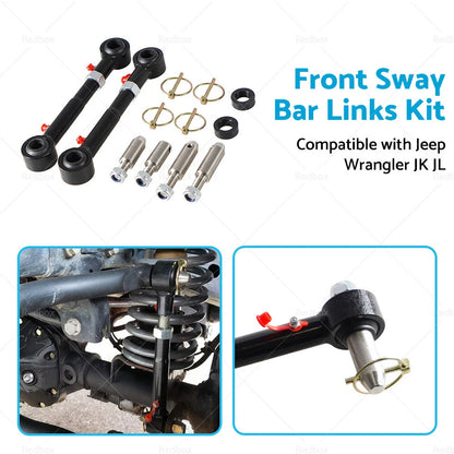 2.5-6" Lift Front Sway Bar Links for Jeep Wrangler JK JL (2007-2023)