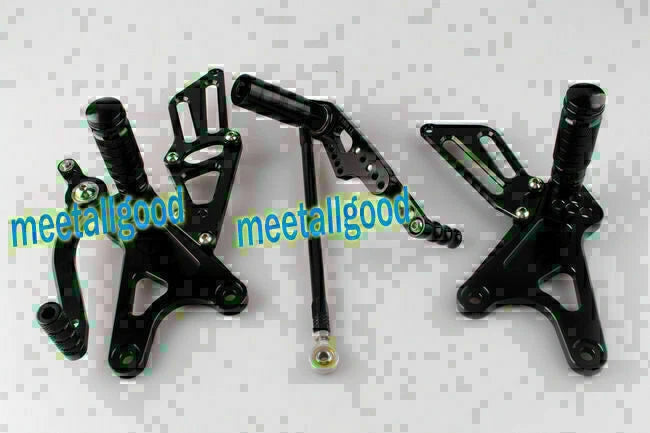 CNC Rear Sets Footrests for Yamaha YZF R1 2009-2013 - Black 2 x Pegs