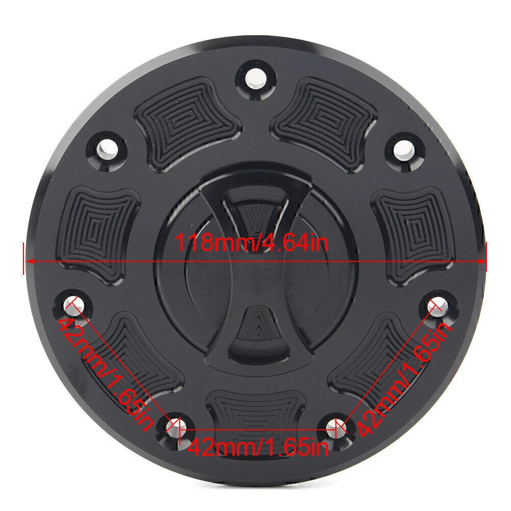 CNC Fuel Gas Tank Cap Cover for Kawasaki Ninja ZX-6, ZX-7, ZRX-1100 (1995-2003)