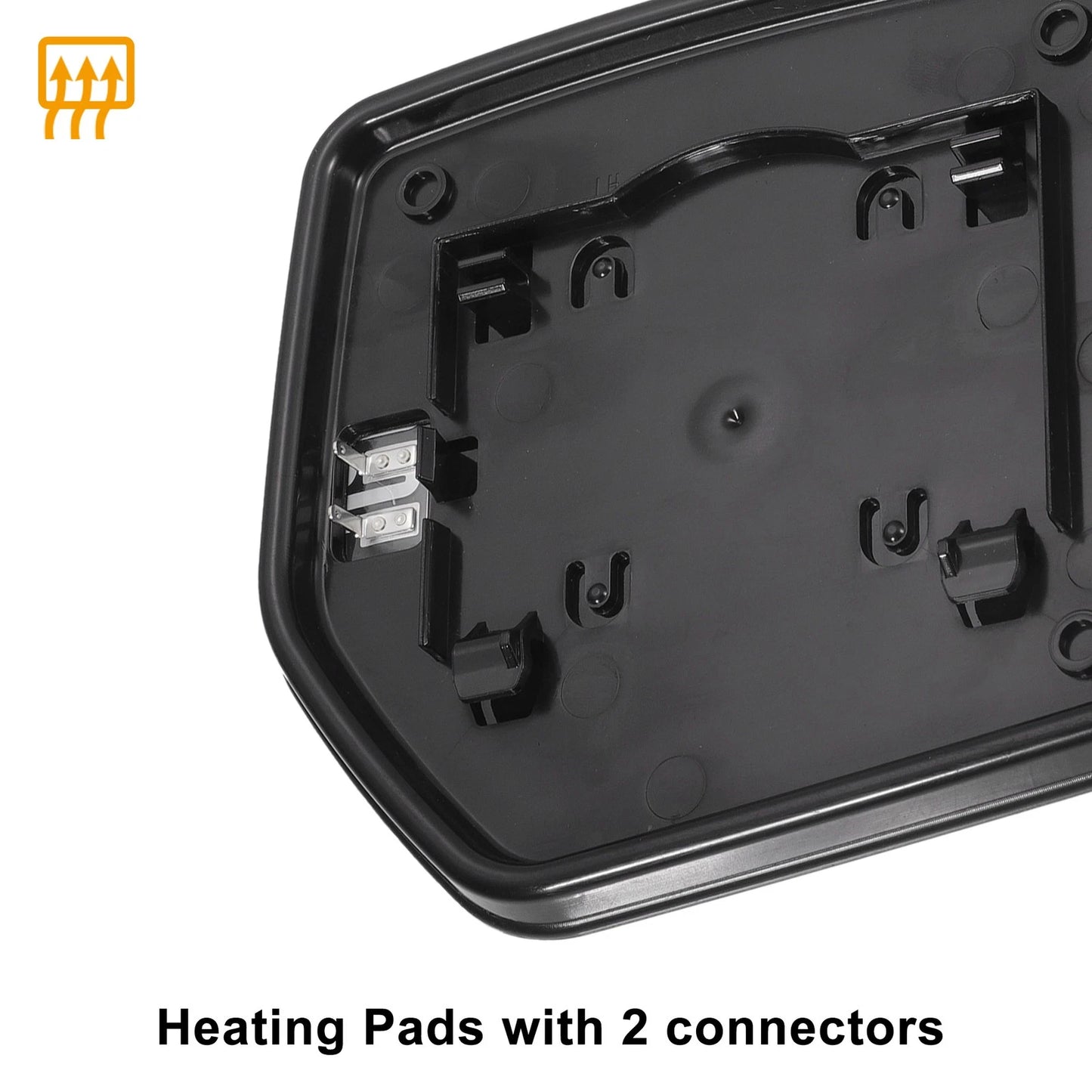 Left Side Heated White Mirror Glass for Jeep Compass Patriot (2007-2017)