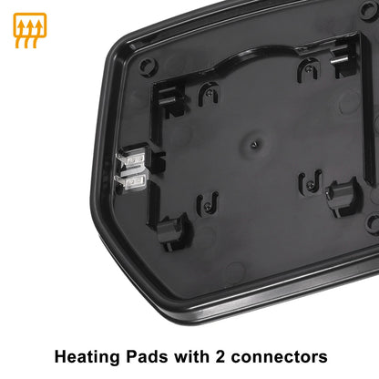 Left Side Heated White Mirror Glass for Jeep Compass Patriot (2007-2017)