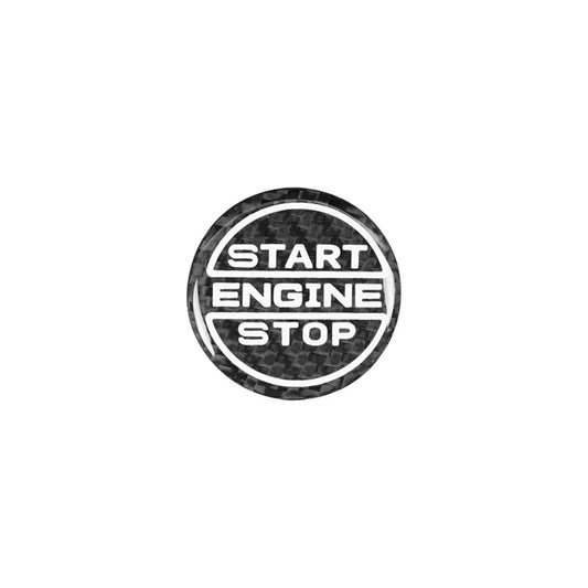 1x Start Stop Button Cover For Ford Mustang (2024-2025) Black Carbon Fiber