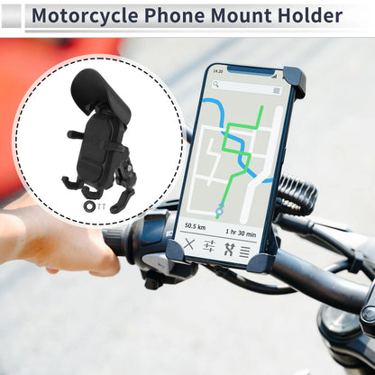 Nylon Motorcycle Phone Mount Holder for Rearview Mirror Mount 4.7-7.2 Phones
