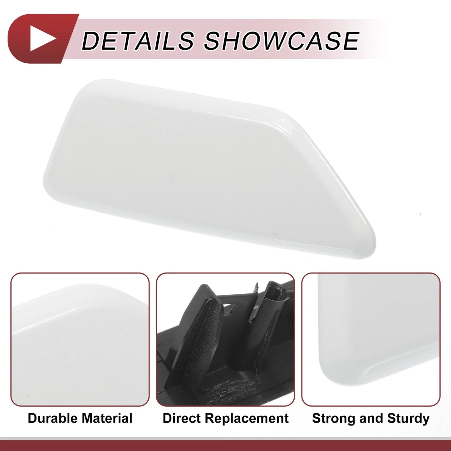 Front Right Washer Nozzle Cover for Subaru Legacy (2010-2014) White