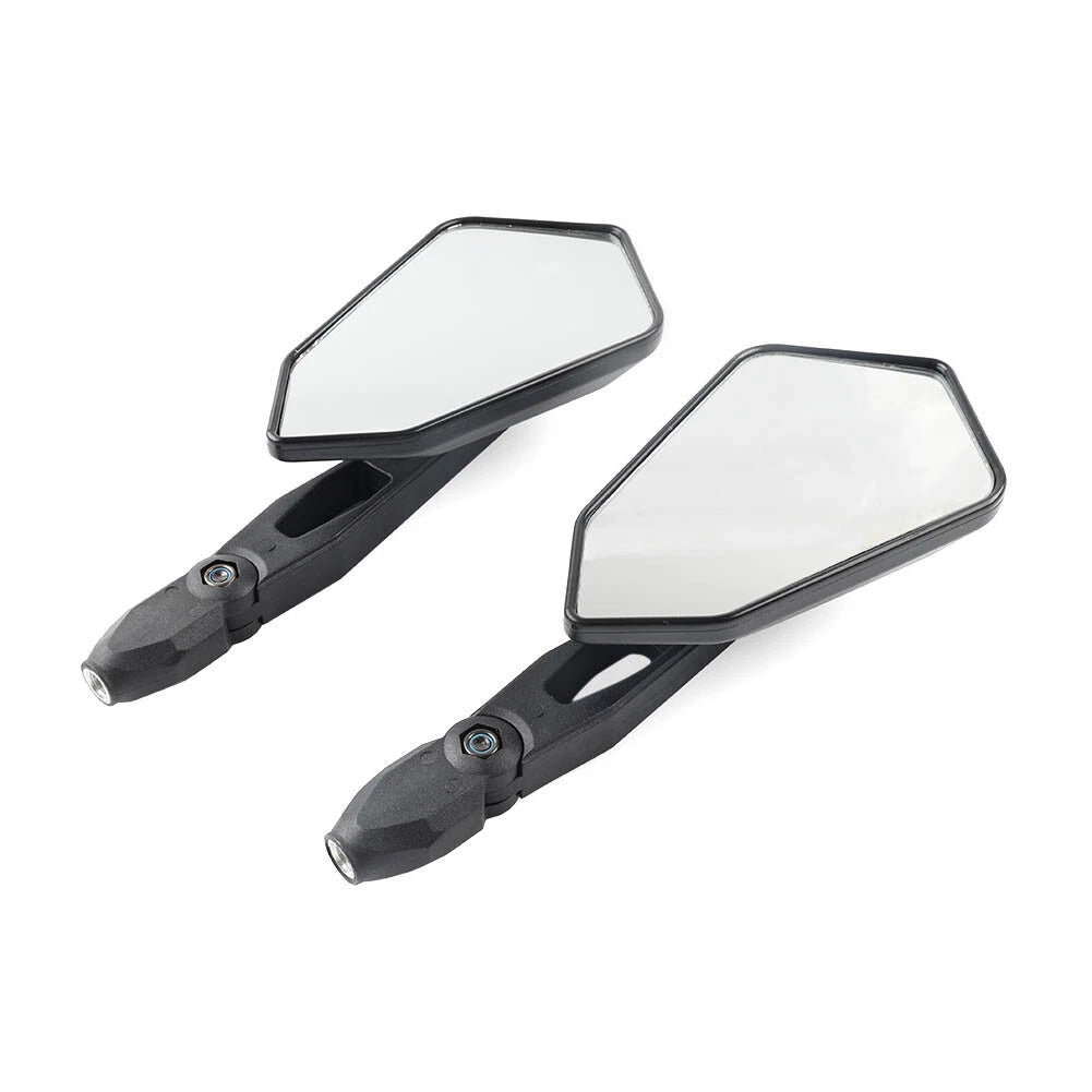 10mm Rear View Side Mirrors for Motorcycle Cruiser Chopper Scooter ATV