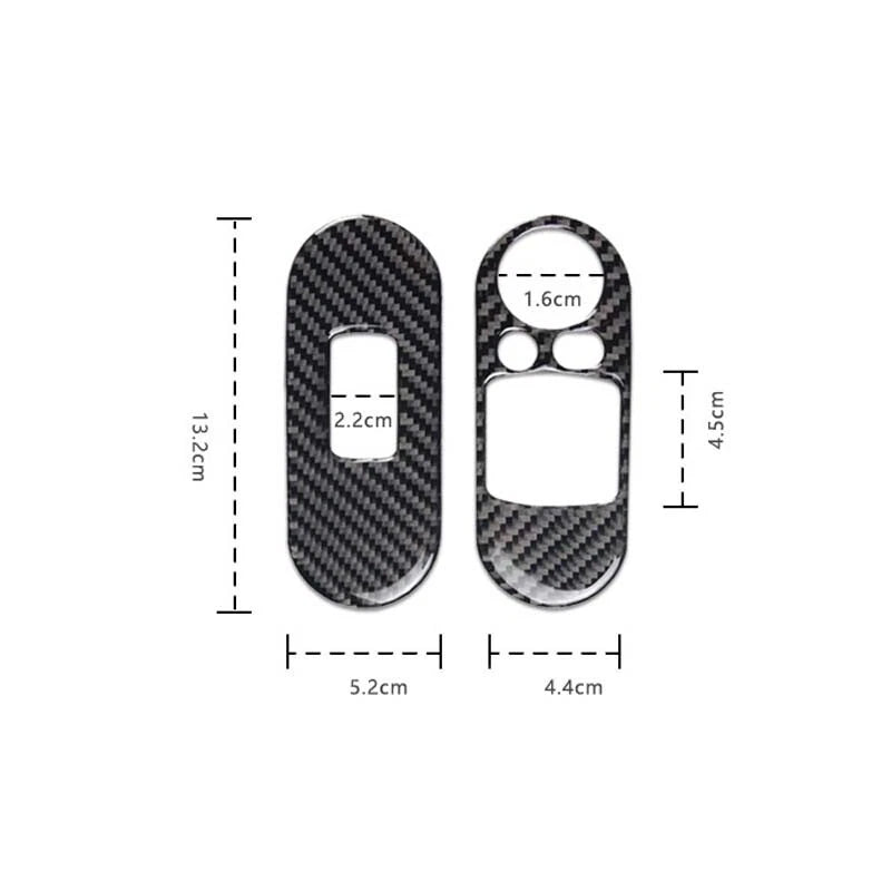 Car Carbon Fiber Interior Door Handle Switch Cover Trim Fit For Mini Cooper F56