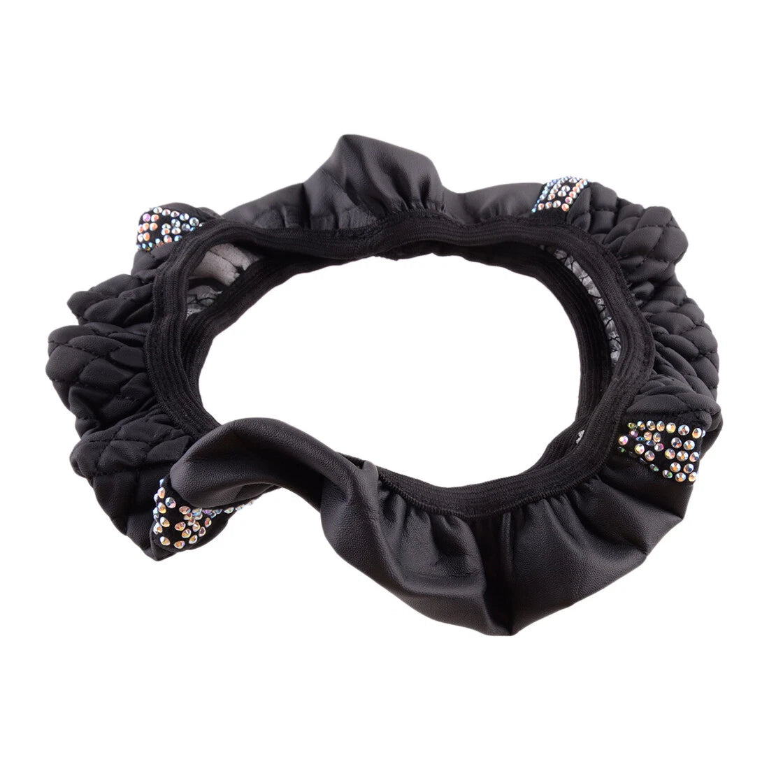 15" Universal Diamond Steering Wheel Cover for Car Accessories Black
