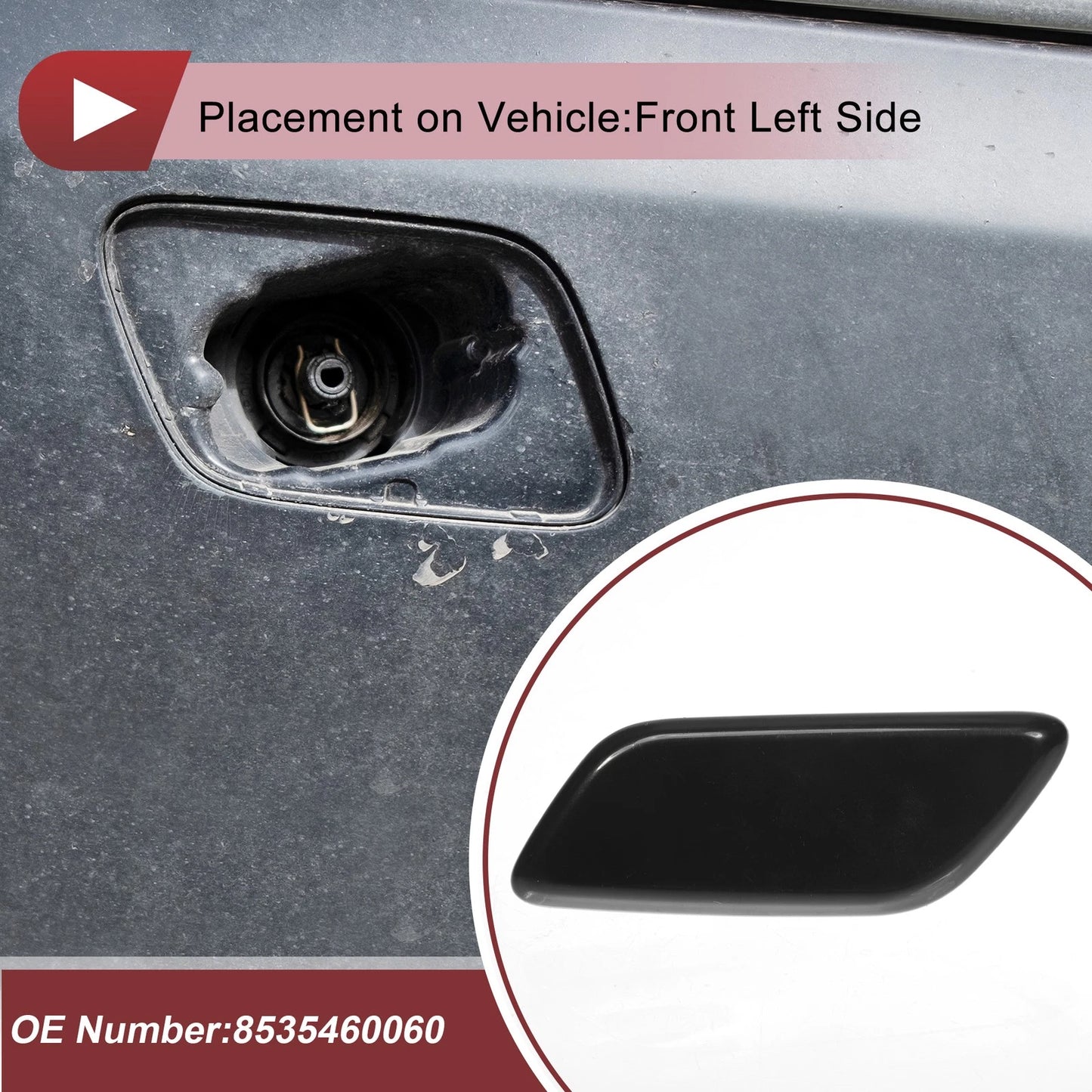 Front Left Washer Nozzle Cover for Lexus LX570 (2013-2015) Unpainted 1 x Cap