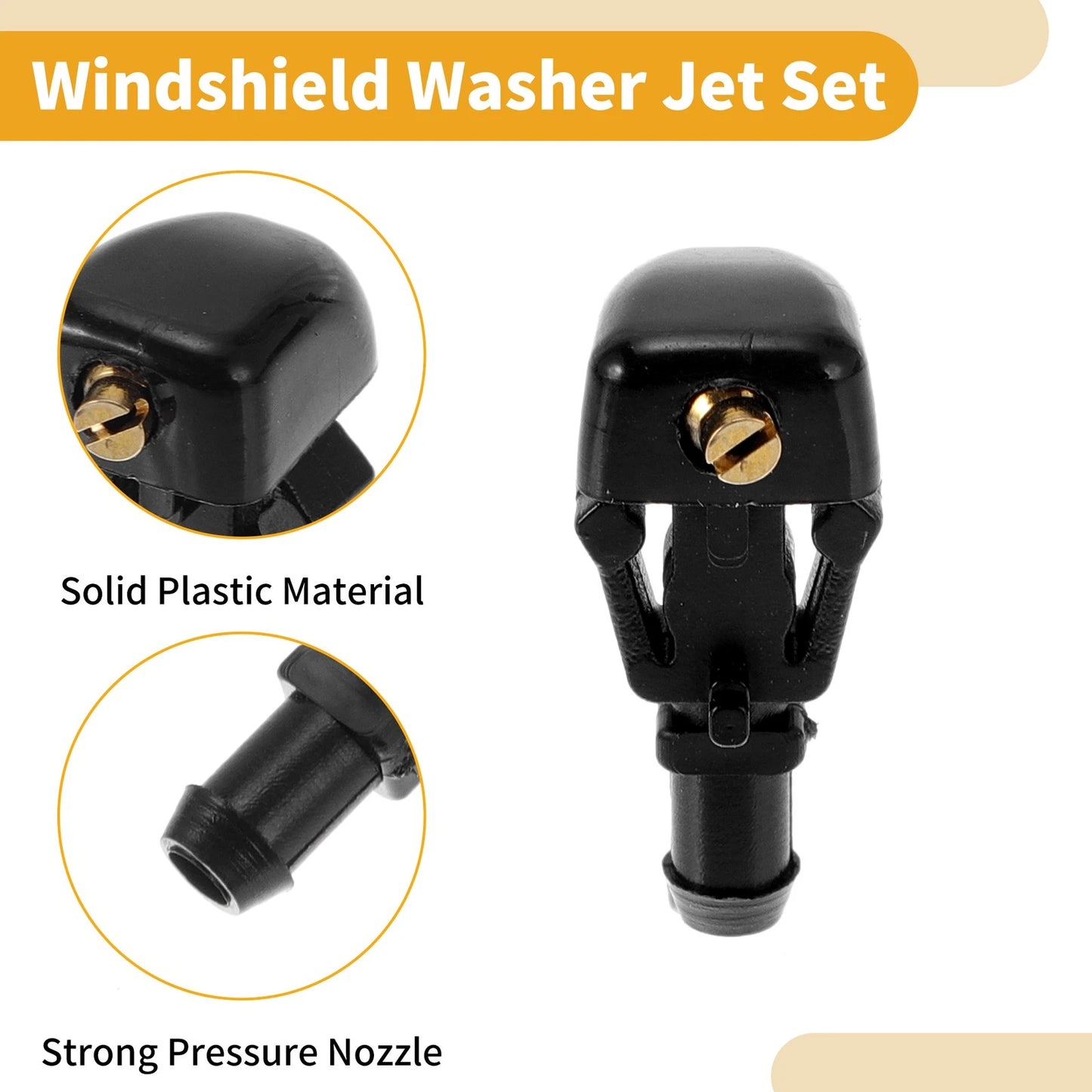 Windshield Washer Nozzle Kit for Dodge Durango with Hose Connector