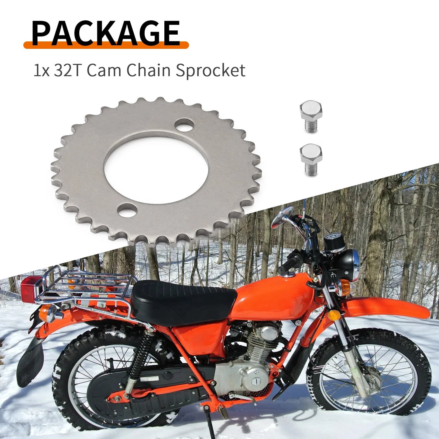 32T Cam Chain Sprocket Set for Honda XL200R/CB125S/XL125S/XL185S