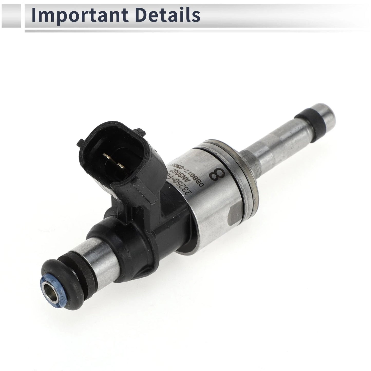 Fuel Injector for Toyota Camry Hybrid 2.5L 2018-2020 - 1 x Black Silver Tone