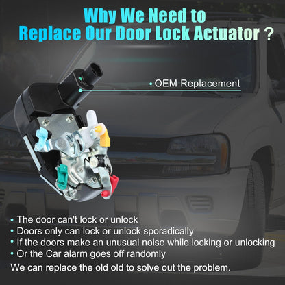 Front Left Door Lock Actuator for Dodge Caravan (1997-2000)