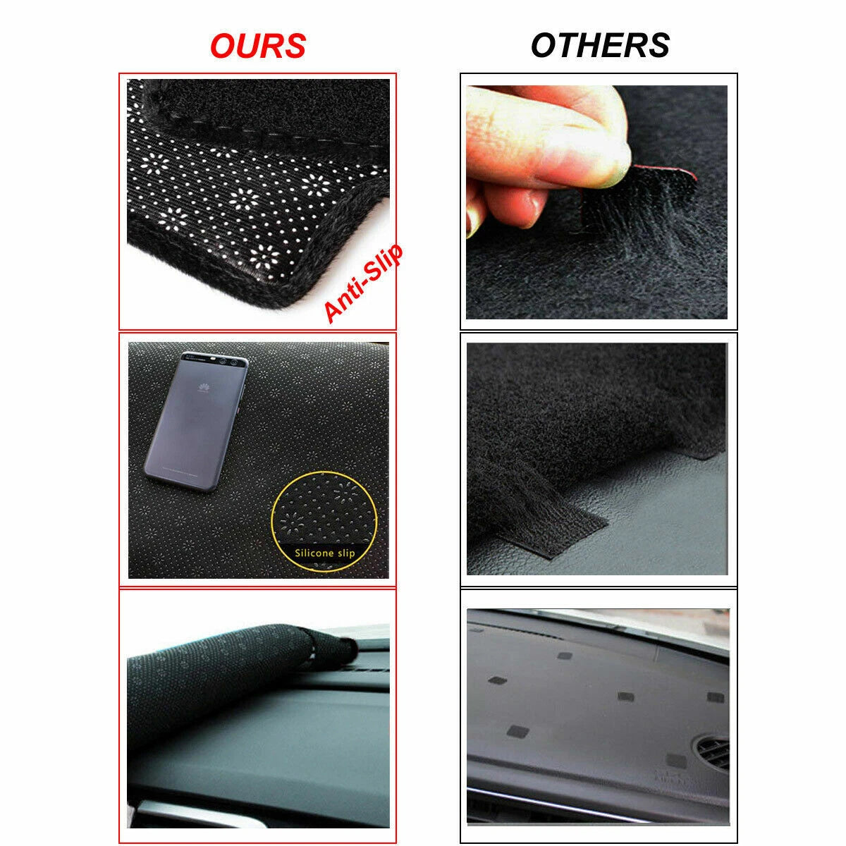 Dash Mat for Ford Ranger PX2 PX3 XL XLT Ute Dashboard Cover (2016-2023)