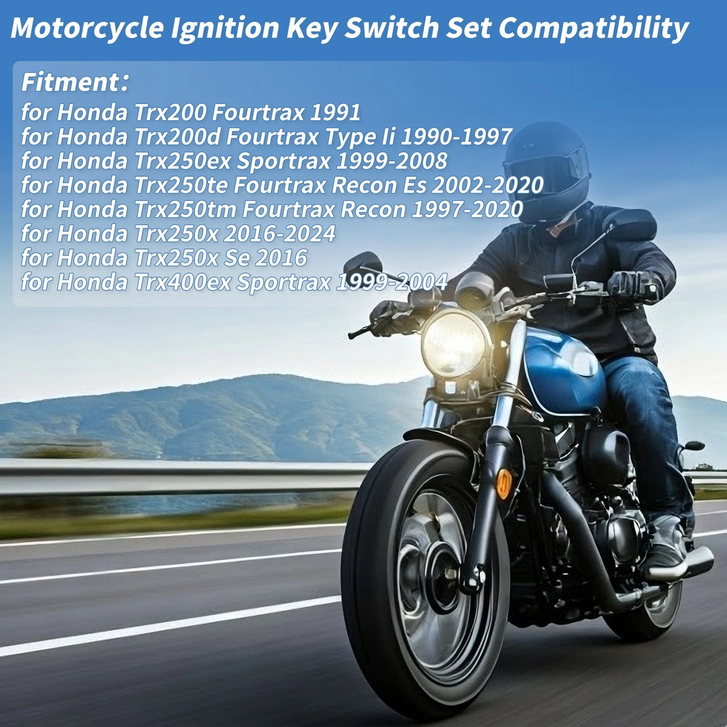 Ignition Key Switch for Honda TRX200 FourTrax (1991)