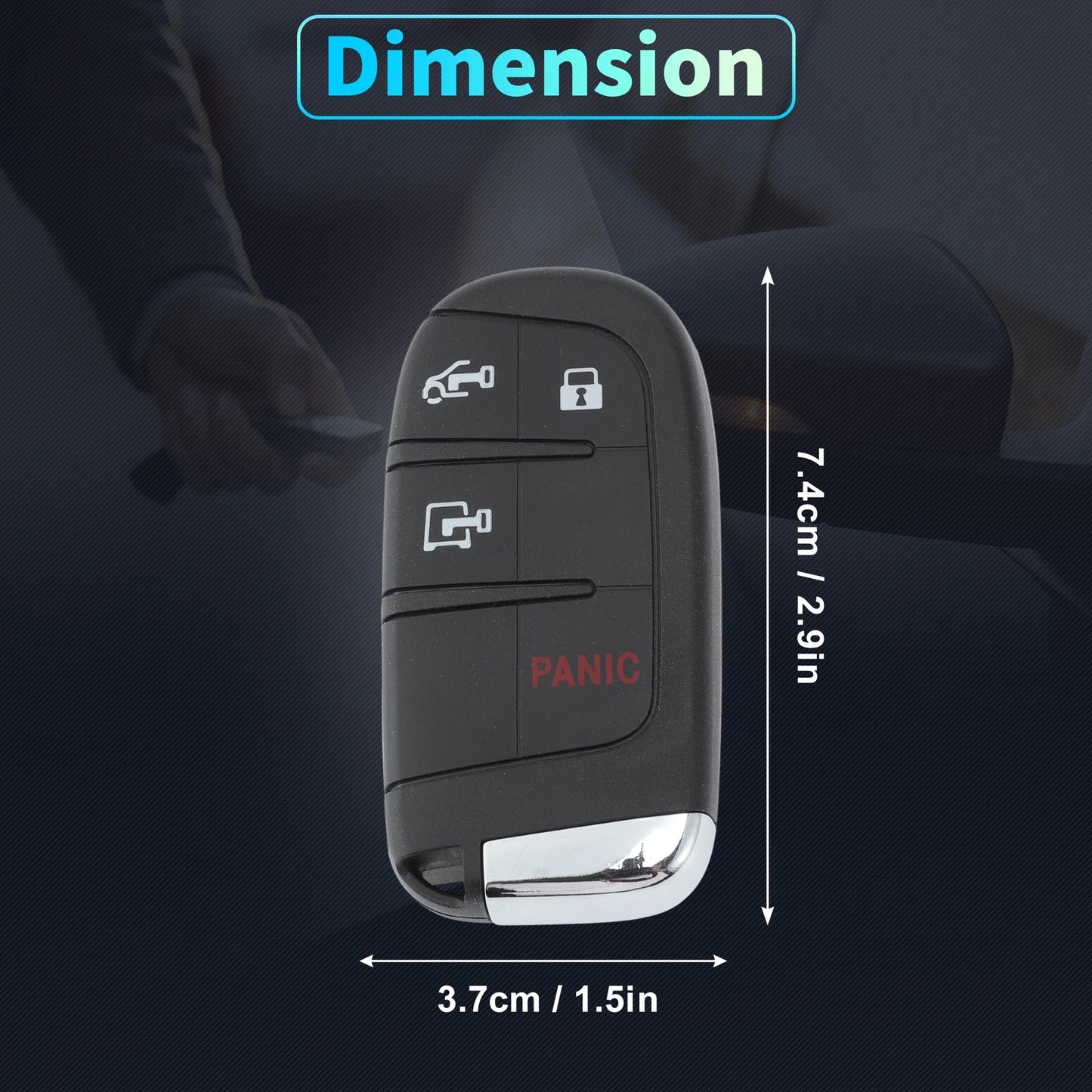 4 x Key Fob Shell Case for Dodge Ram ProMaster (2022 - 2023)