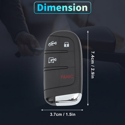 4 x Key Fob Shell Case for Dodge Ram ProMaster (2022 - 2023)