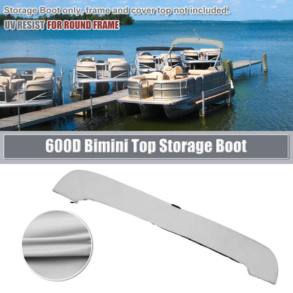 Boot Cover 91-96in Storage Light Gray with Light Hole for Boat Bimini Top