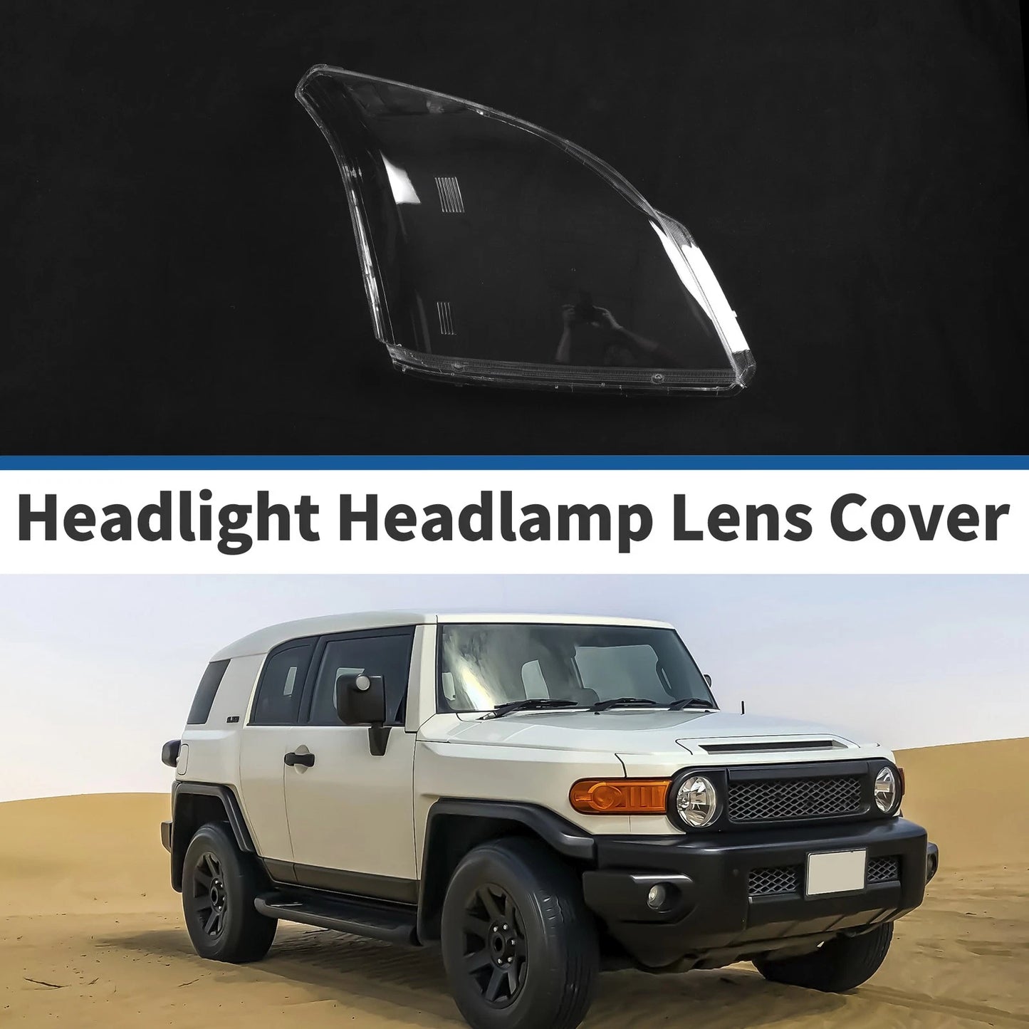 Front Right Headlight Lens Cover for Toyota Prado (2003-2009)