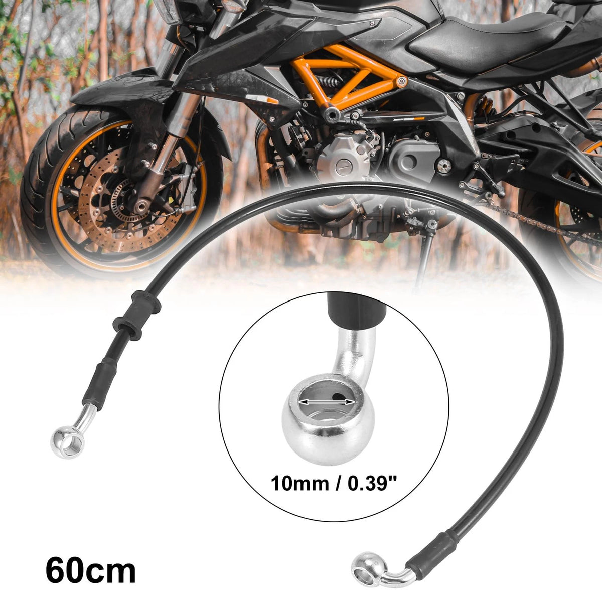 Oil Hose Line Pipe / 60cm / Brake Clutch Hydraulic for Universal Motorcycle