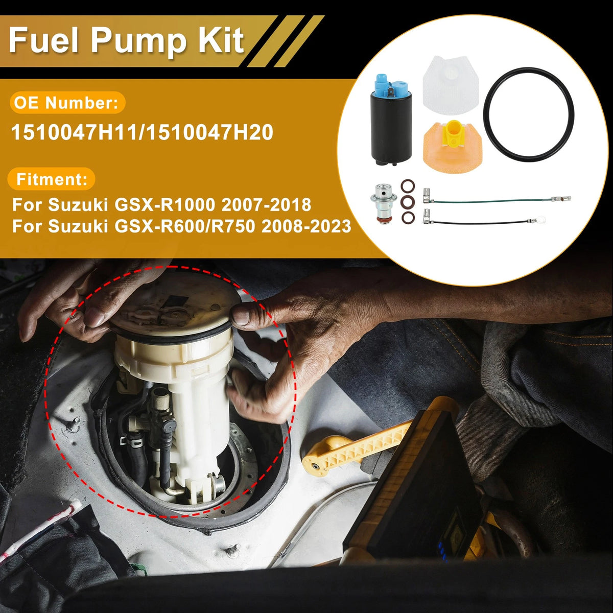 Fuel Pump Metal Set for Suzuki GSX-R1000 (2007-2018)