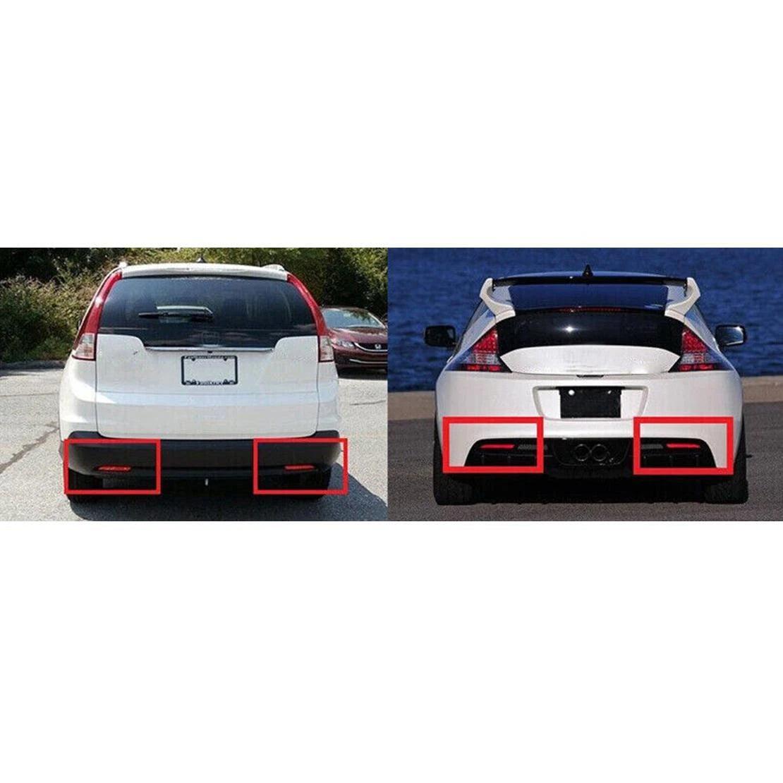 Rear Bumper LED Reflector Brake Lights for Honda CR-Z CR-V (2011-2014)