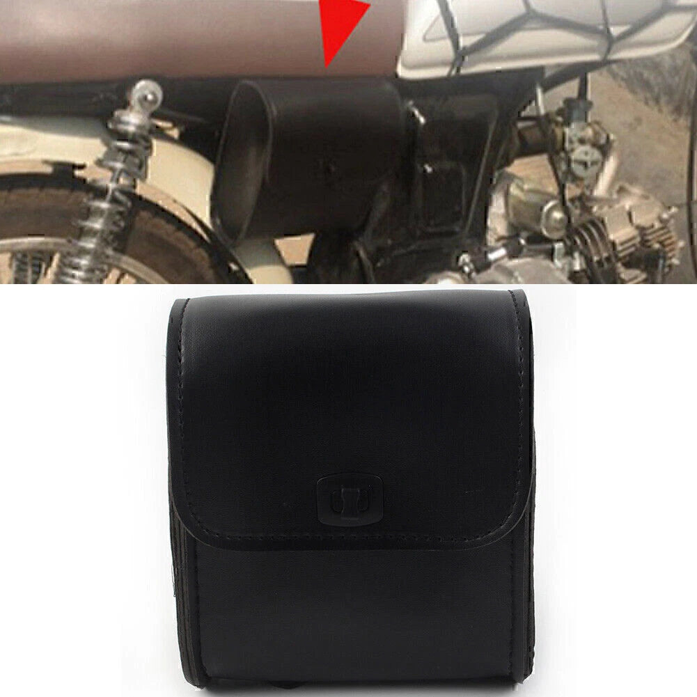 Black Motorcycle Saddle Tool Bag Storage for Universal Fit