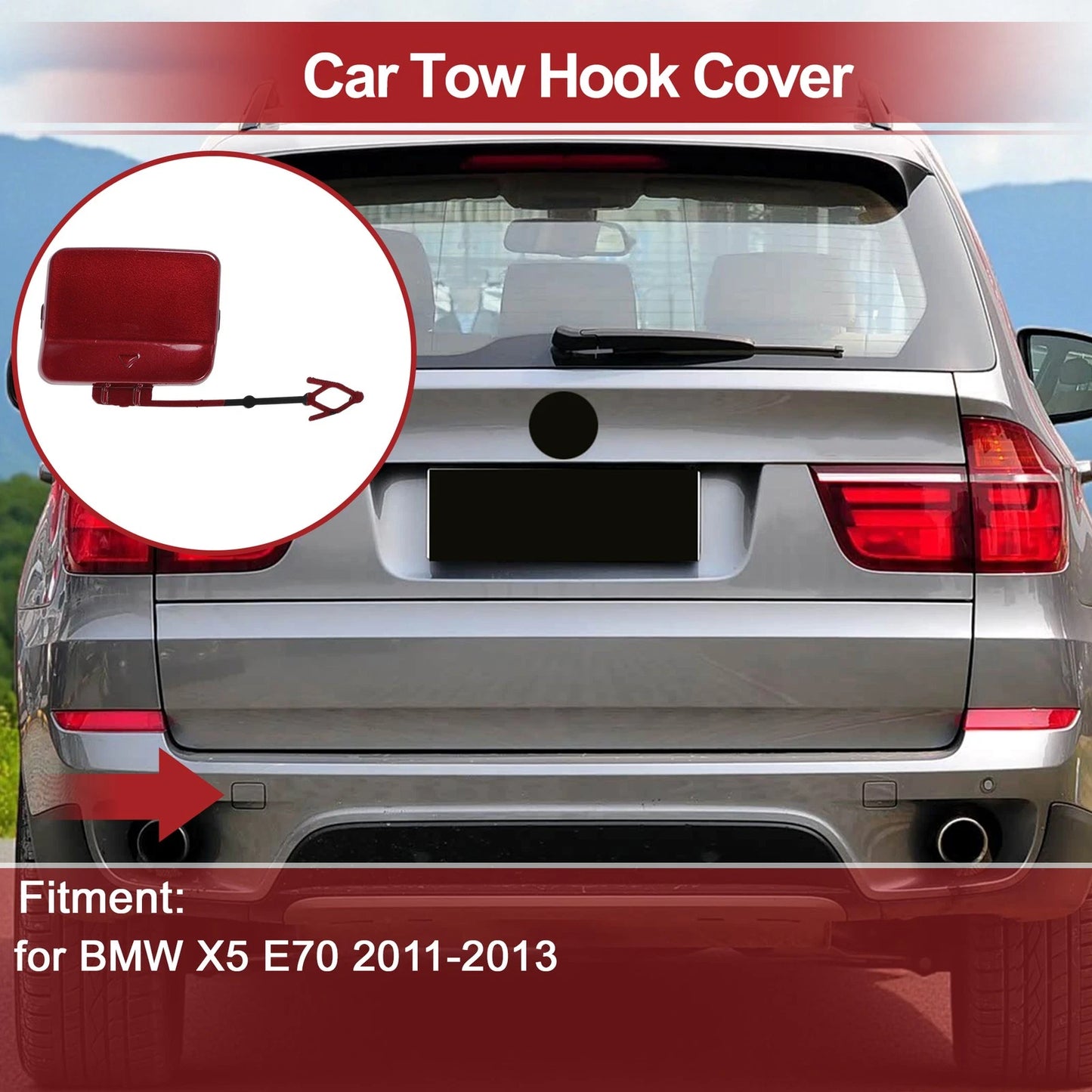 Tow Hook Cover Cap for BMW X5 E70 2011-2013 (2011-2013)