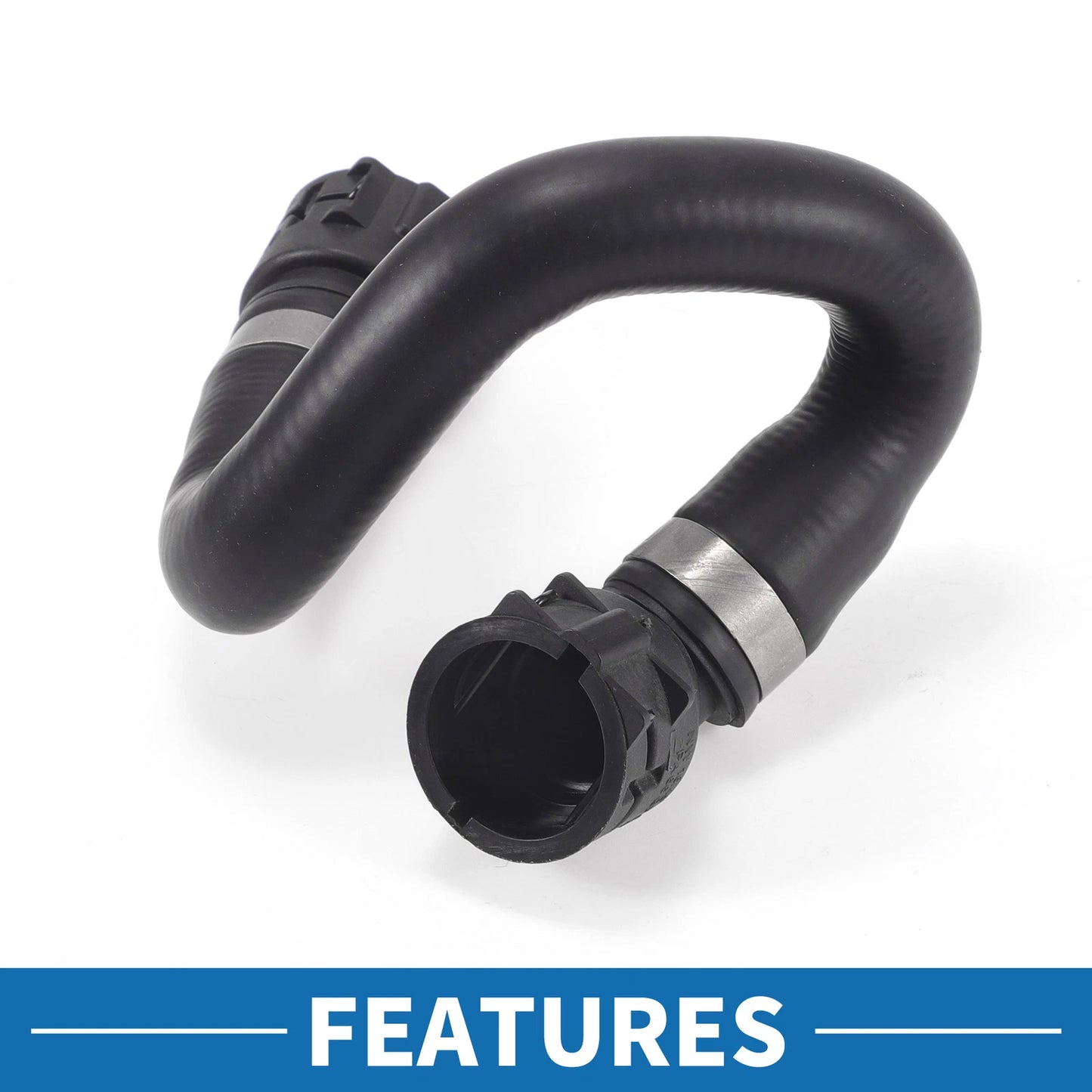 Heater Hose for BMW 745i 4.4L (2002-2005) Rubber Black 1Pc