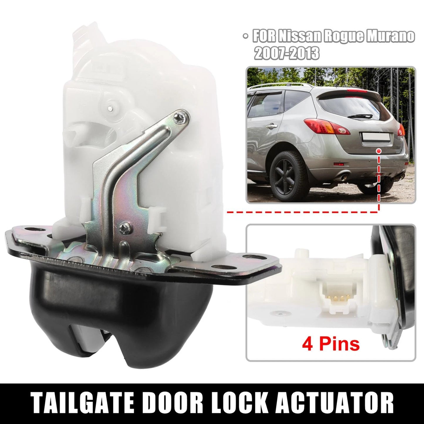 Trunk Latch Tailgate Hatch Lock Actuator for Nissan Versa Murano