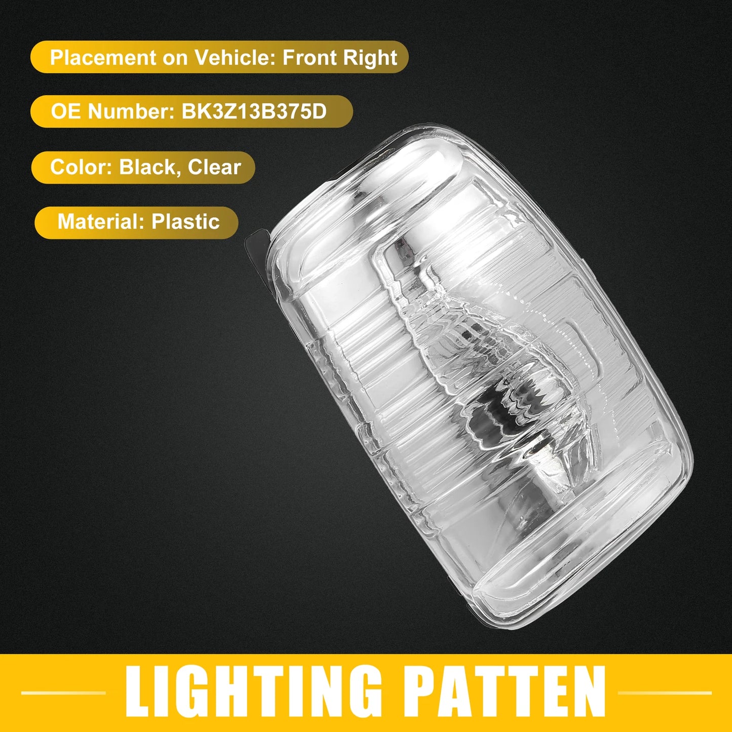 Front Right Side Mirror LED Turn Signal Light for Ford Transit (2015-2023)